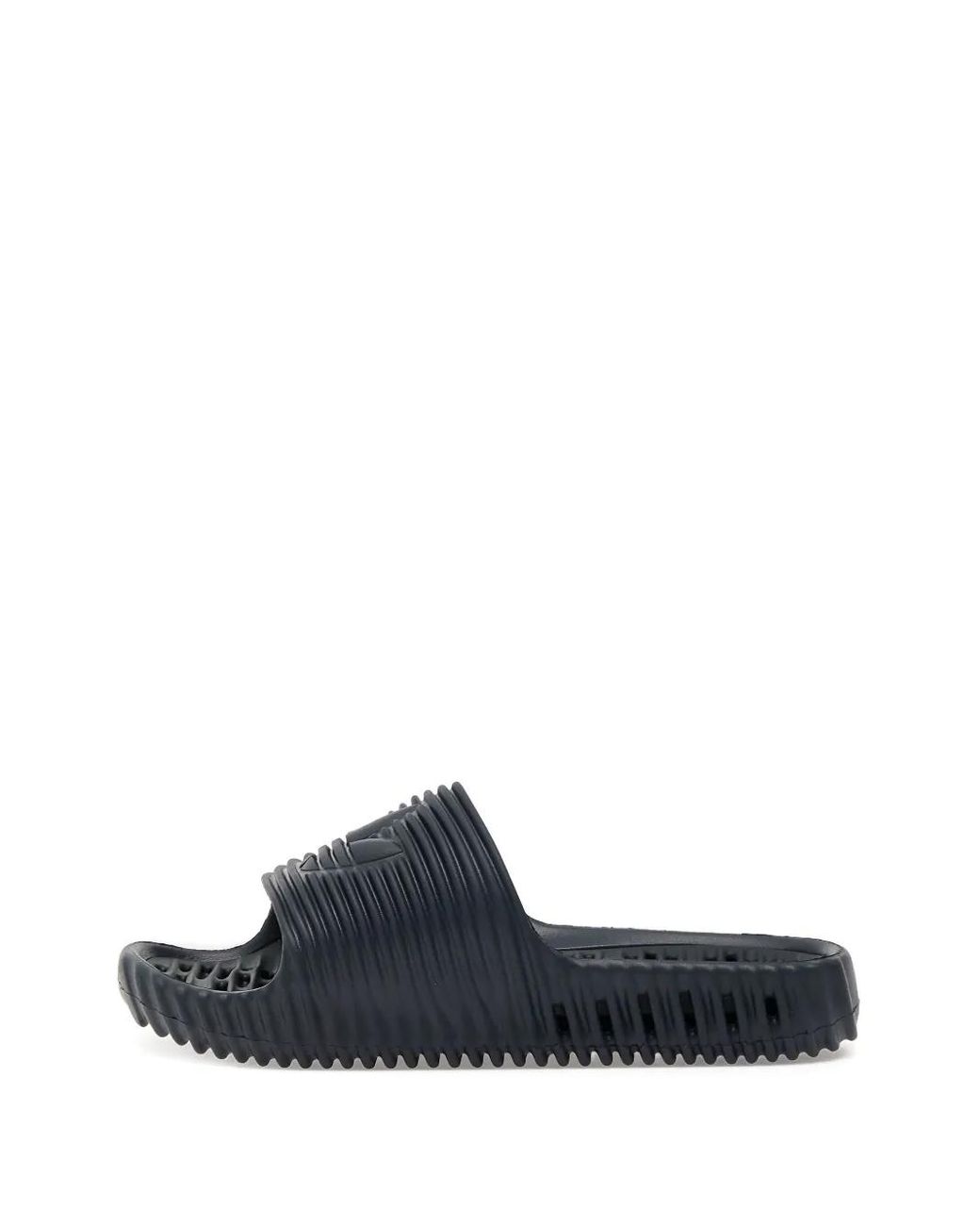 Adidas Blue Adilette 25 Ribbed-Sole Slides for men
