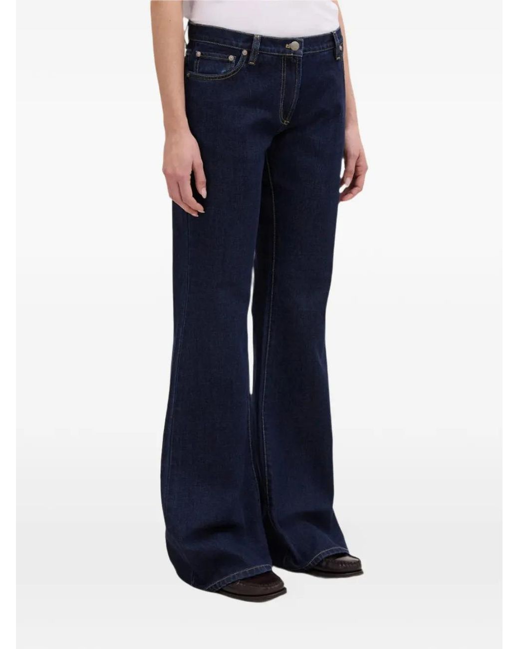 Aspesi Blue Contrast-Stitch Jeans