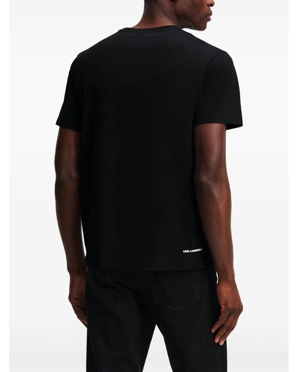Karl Lagerfeld Black Essential Logo T-Shirt for men