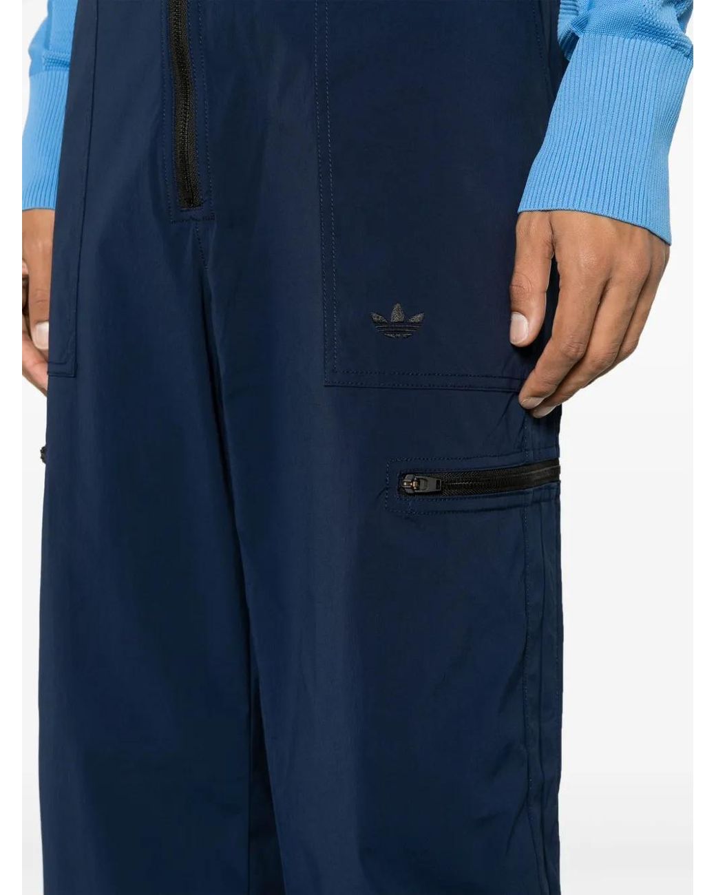 Adidas Blue X Wales Bonner Zip-Detail Cargo Pants for men