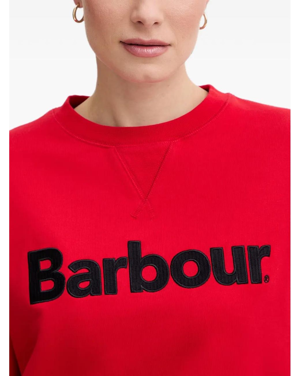 Barbour Red Hartland Logo Sweatshirt