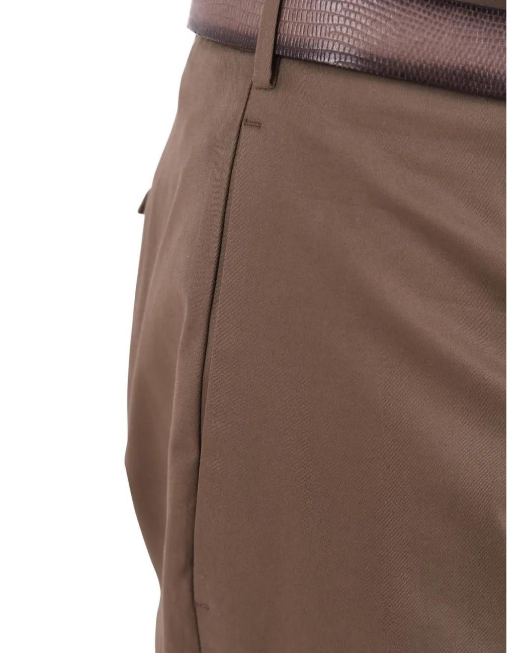 Dell'Oglio Gray Cropped Chino Trousers for men