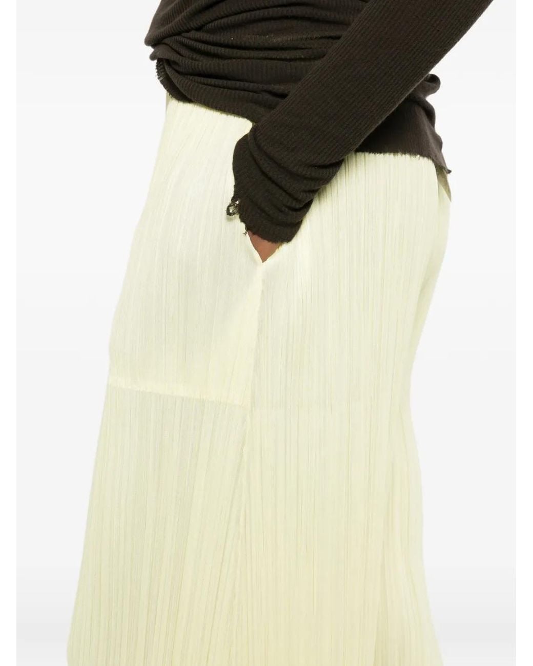 Pleats Please Issey Miyake White Pantalon Plissé Monthly Colors