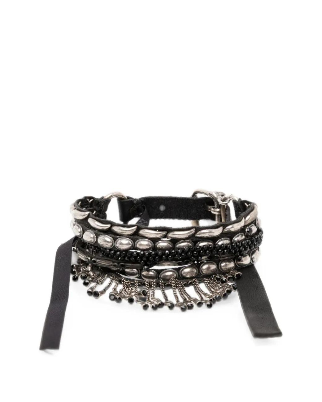 Bracciale Con Perline di Goti in Black da Uomo