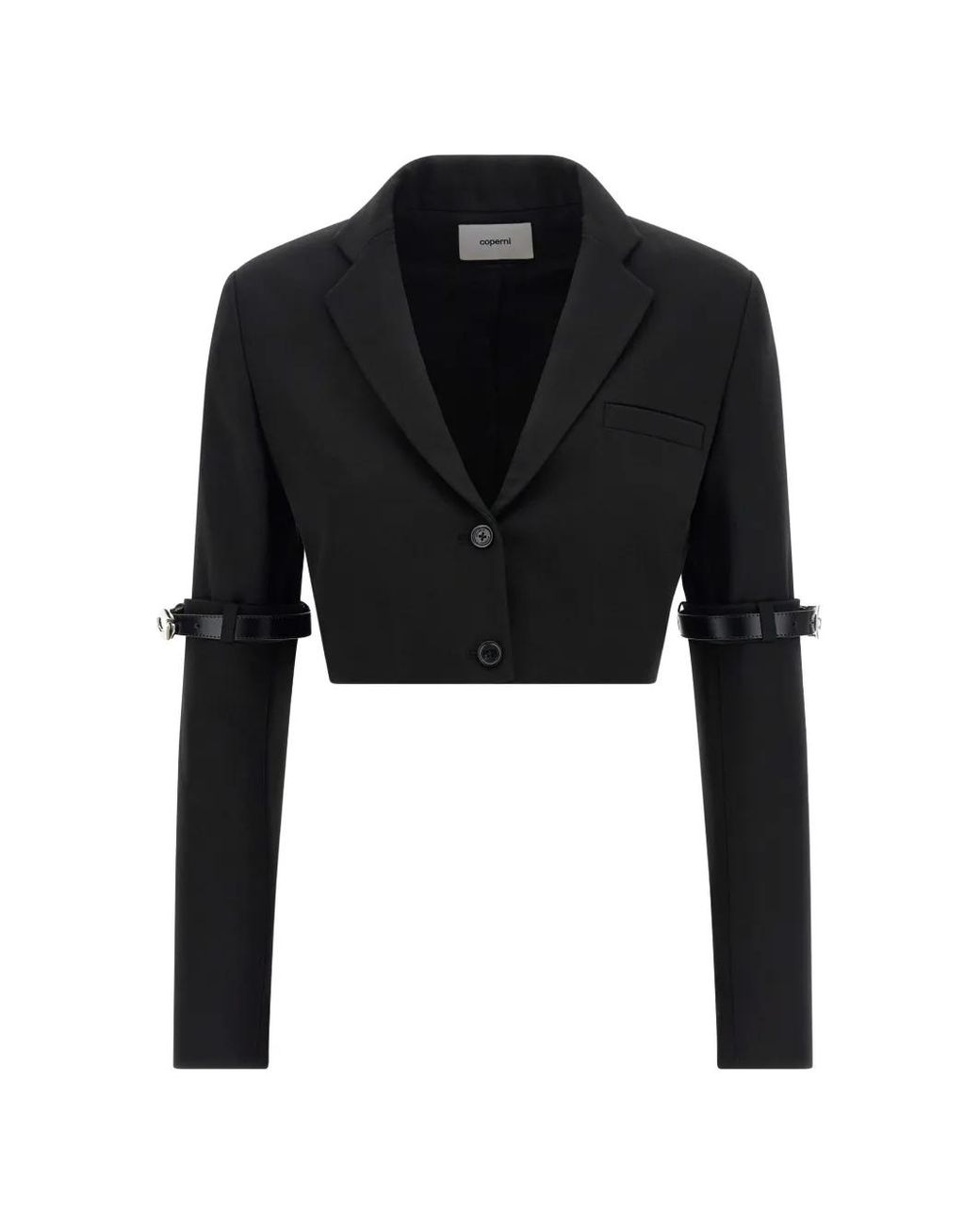 Coperni Black Hybrid Cropped Blazer