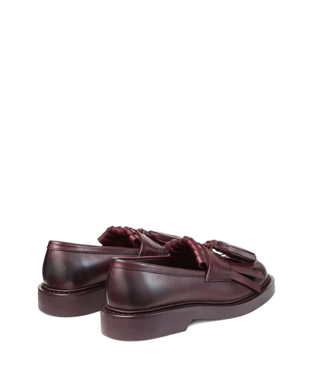 Jimmy Choo Purple Buff Fringe-Detail Loafers for men