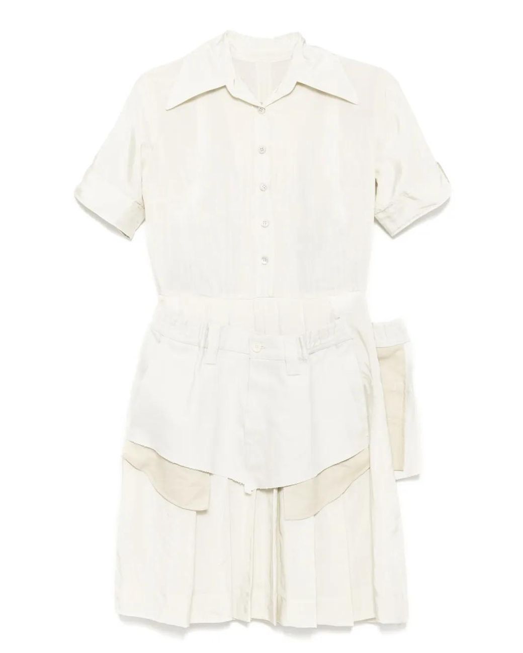 Maison Margiela White Layered Dress