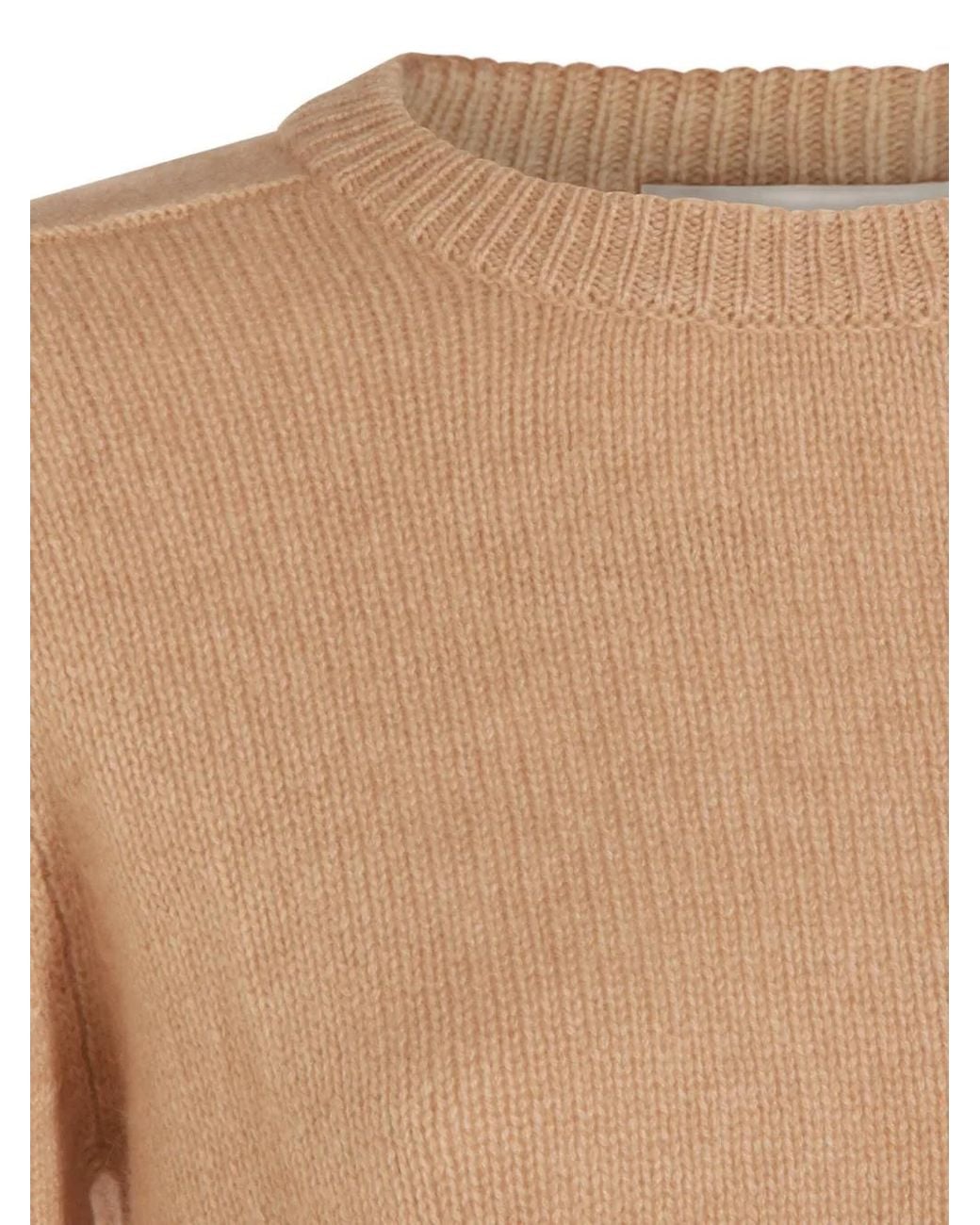 Kujten Natural Crew-Neck Cashmere Sweater