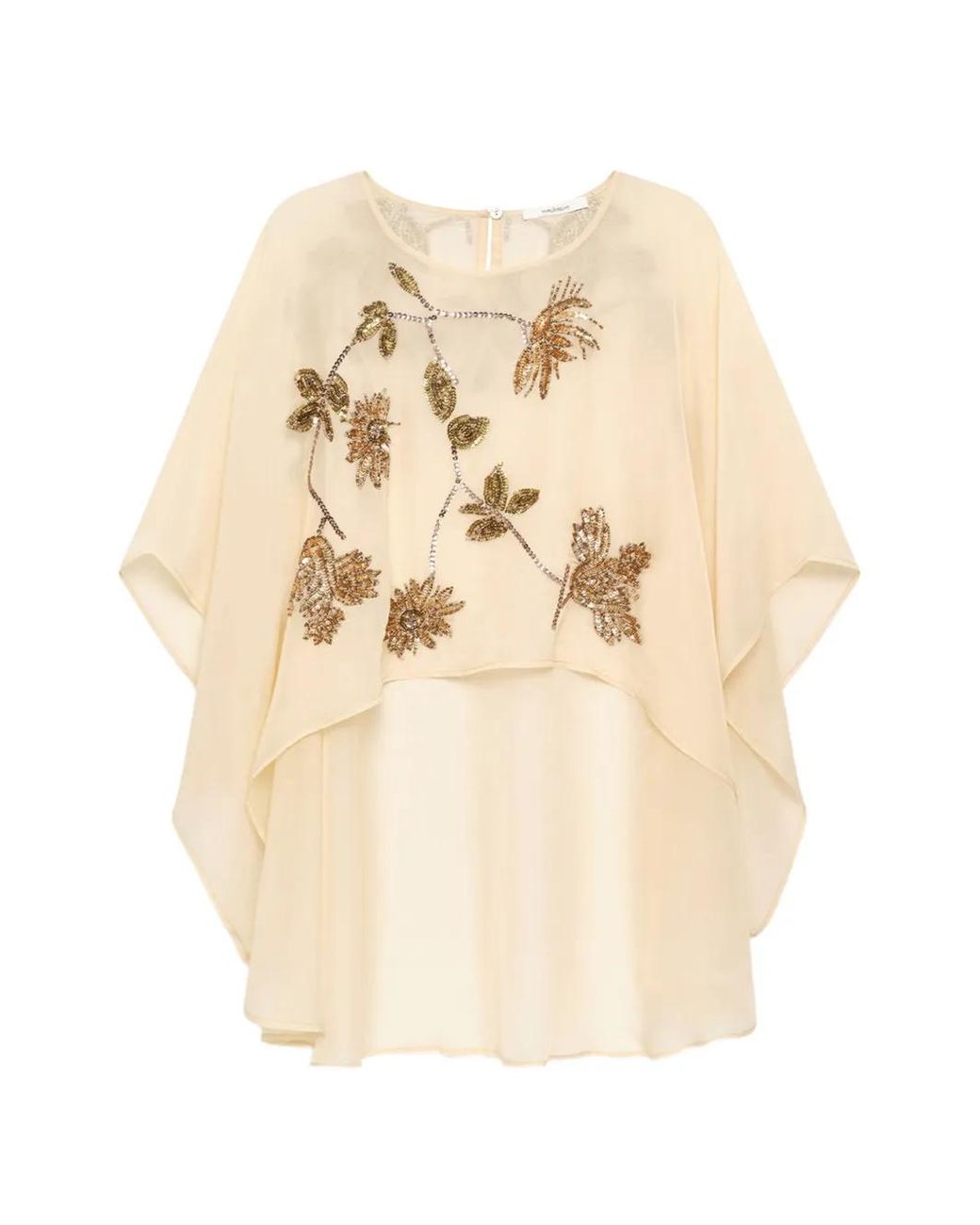 Maliparmi Natural Beaded Embroidered Cape