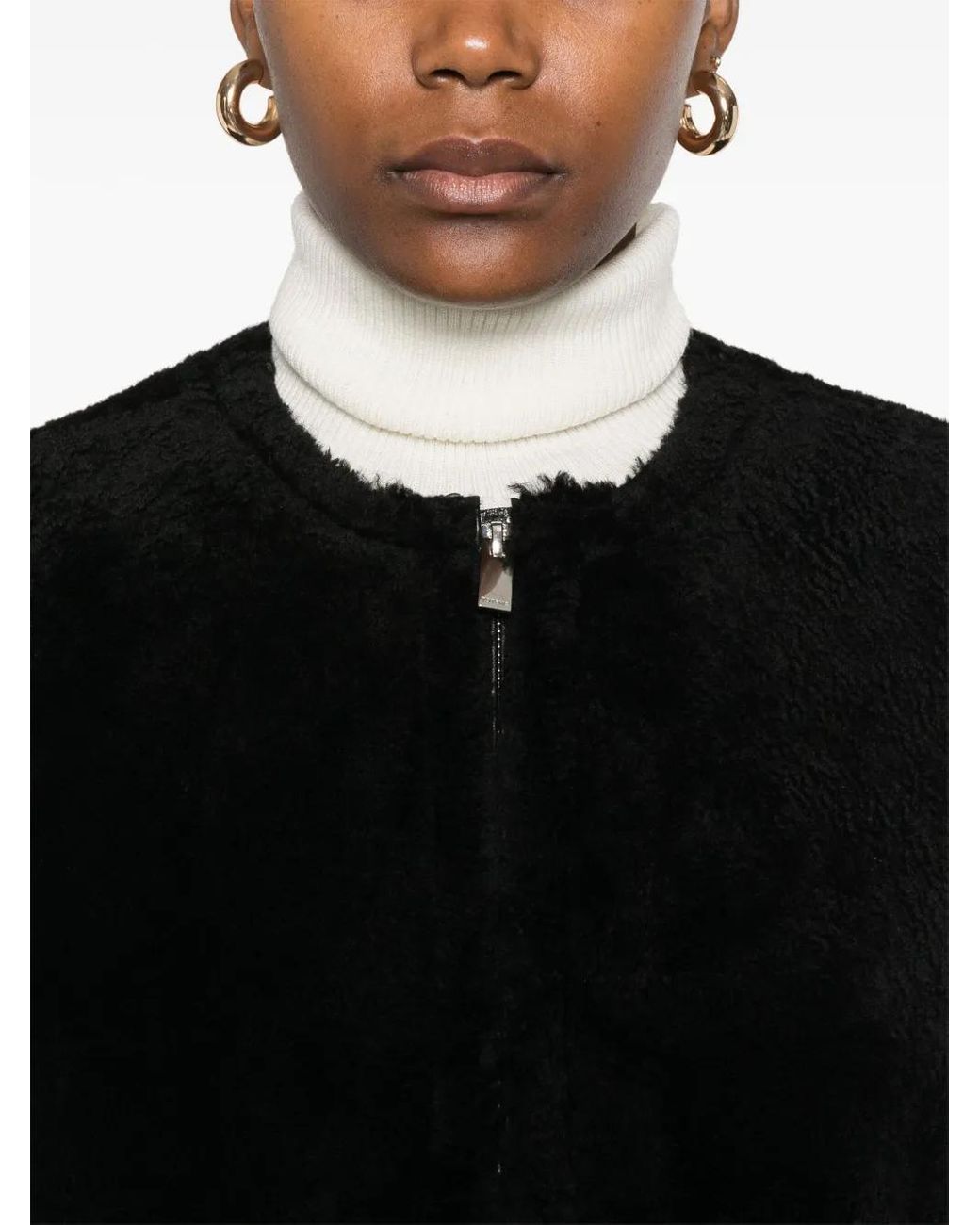 Totême  Lammy Coat in het Black