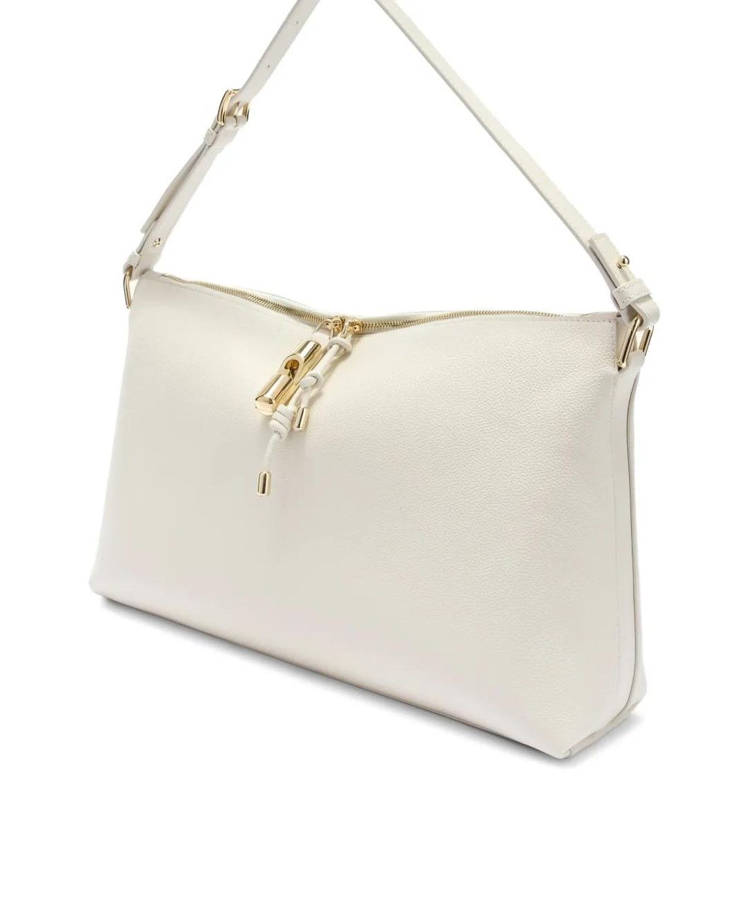 Furla White Debby Shoulder Bag M