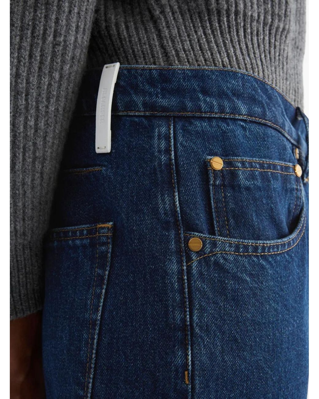 Jil Sander Blue Flared Lightweight Jeans