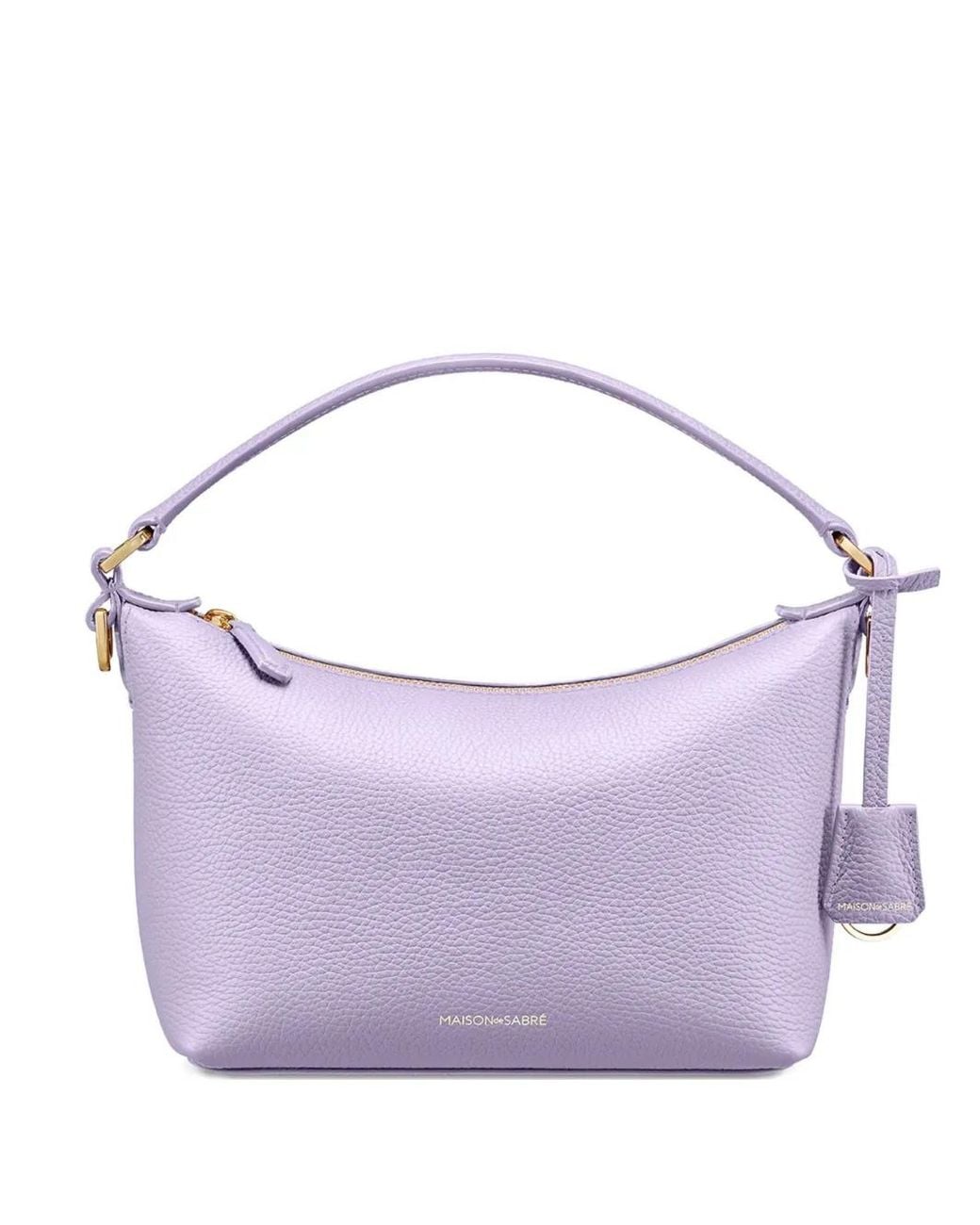 Maison De Sabre Purple Small Leather Trapezoid Bag