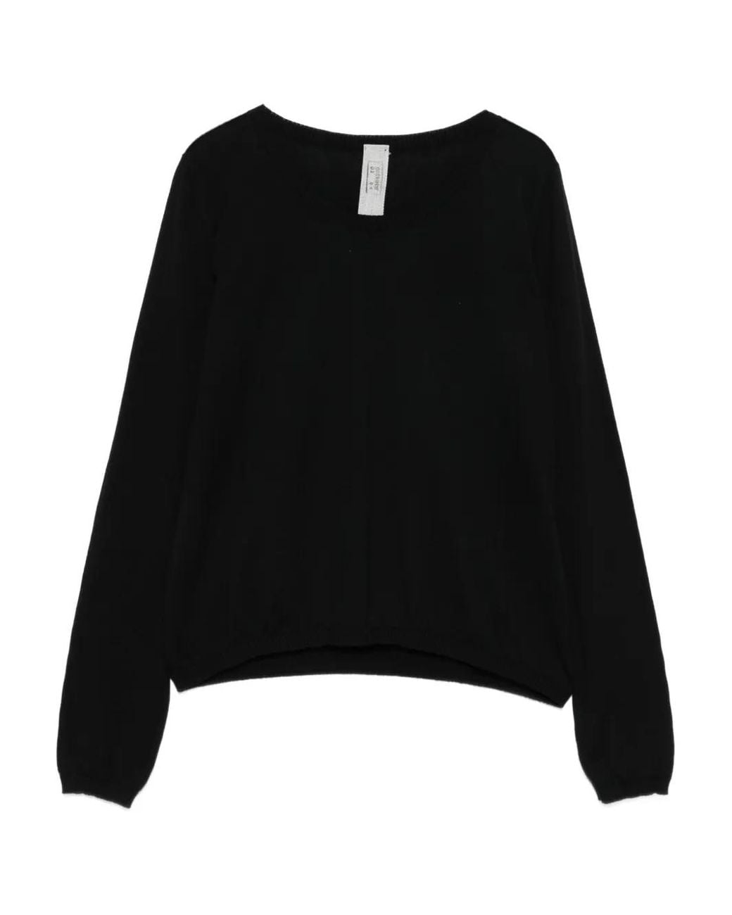 Private 0204 Black Round-Neck Sweater