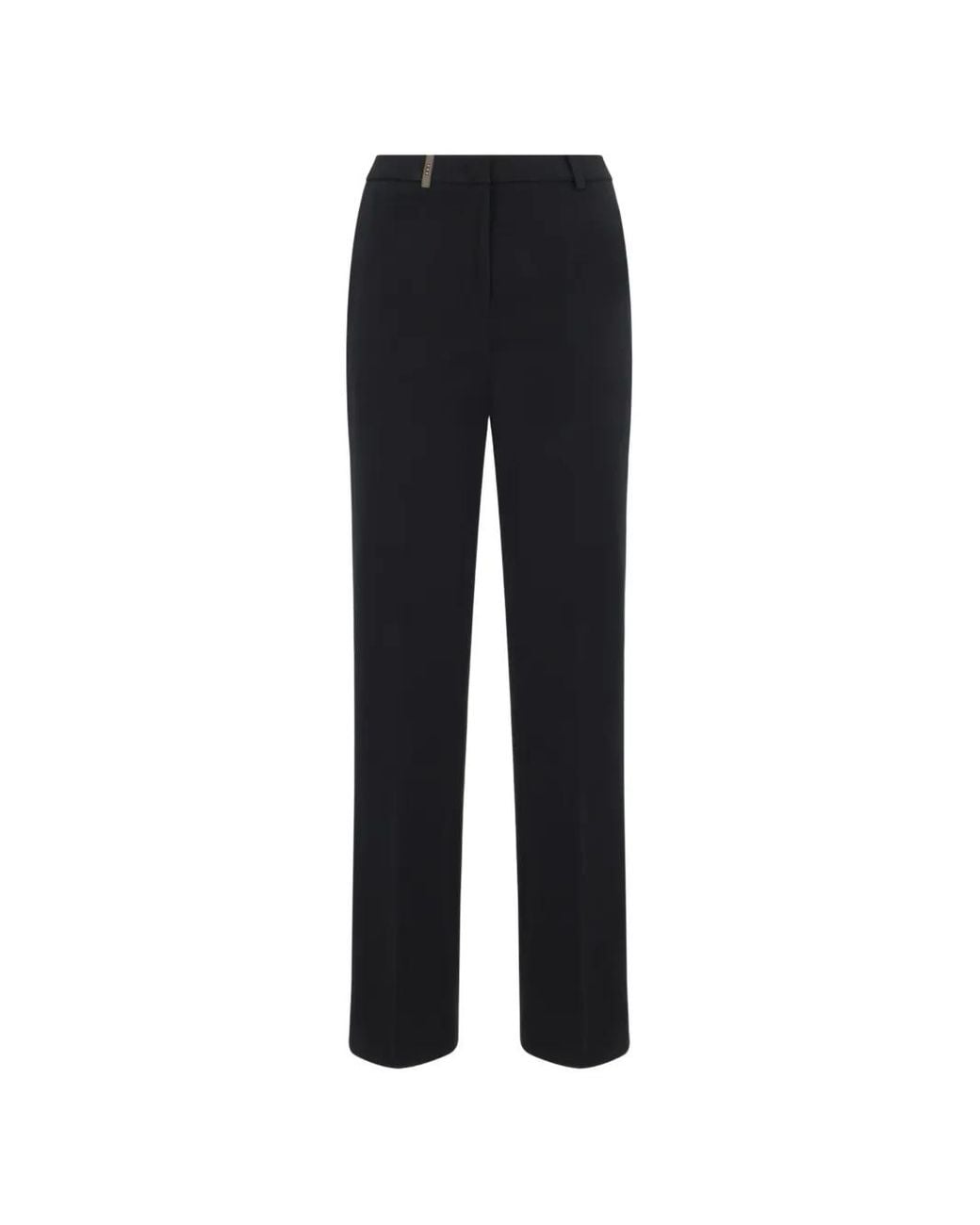 Peserico Blue Pressed-Crease Tailored Trousers