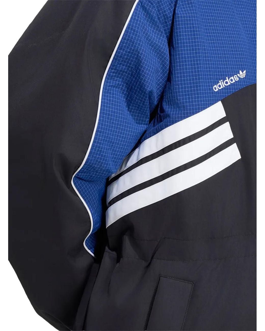 Adidas Blue Cutline Oversized Jacket for men