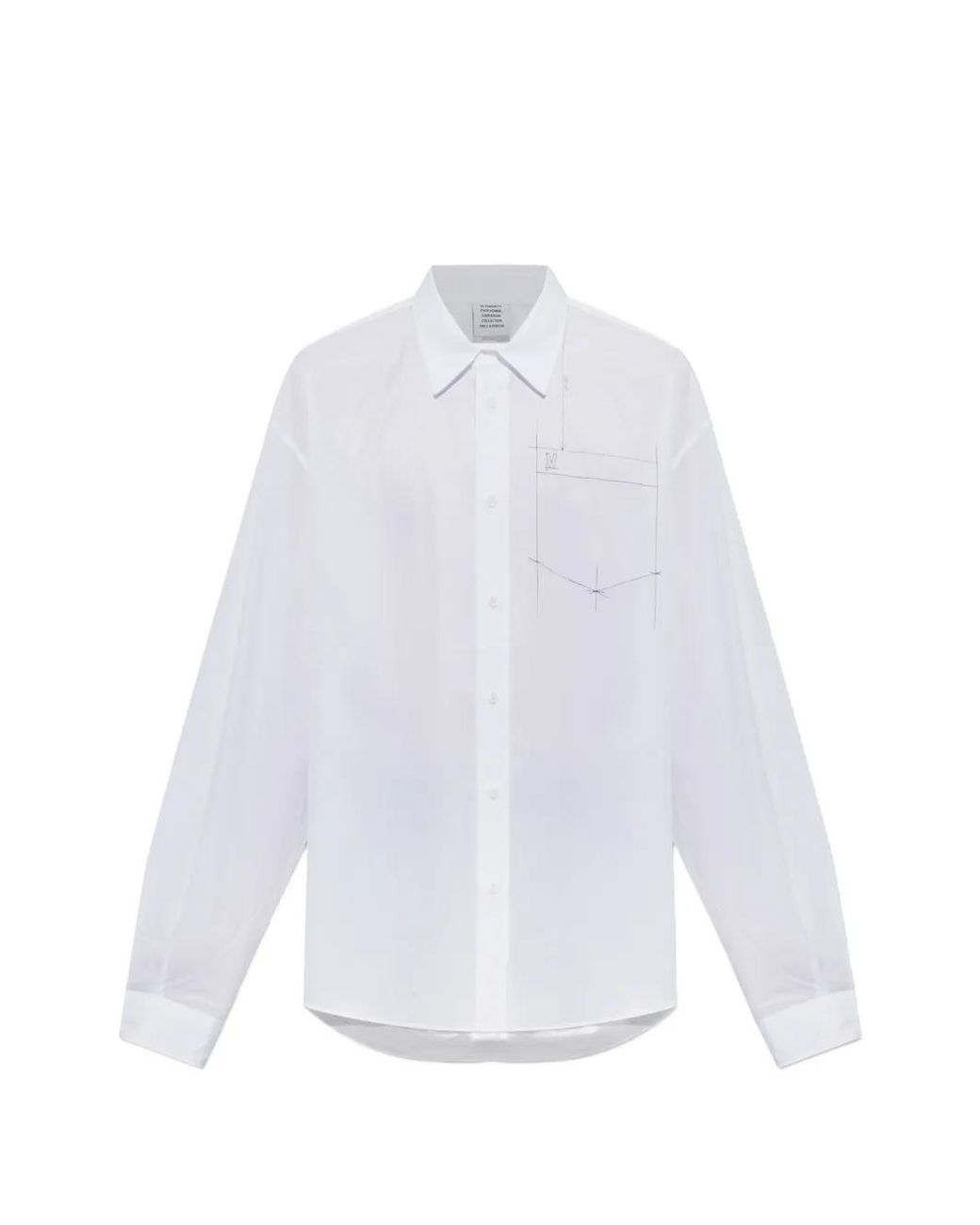Vetements White Graphic-Print Long-Sleeve Shirt for men