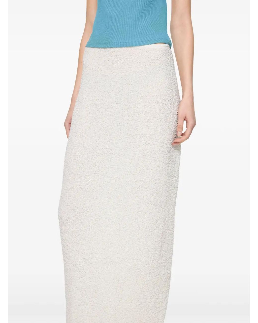 Paris Georgia White Popcorn Maxi Skirt