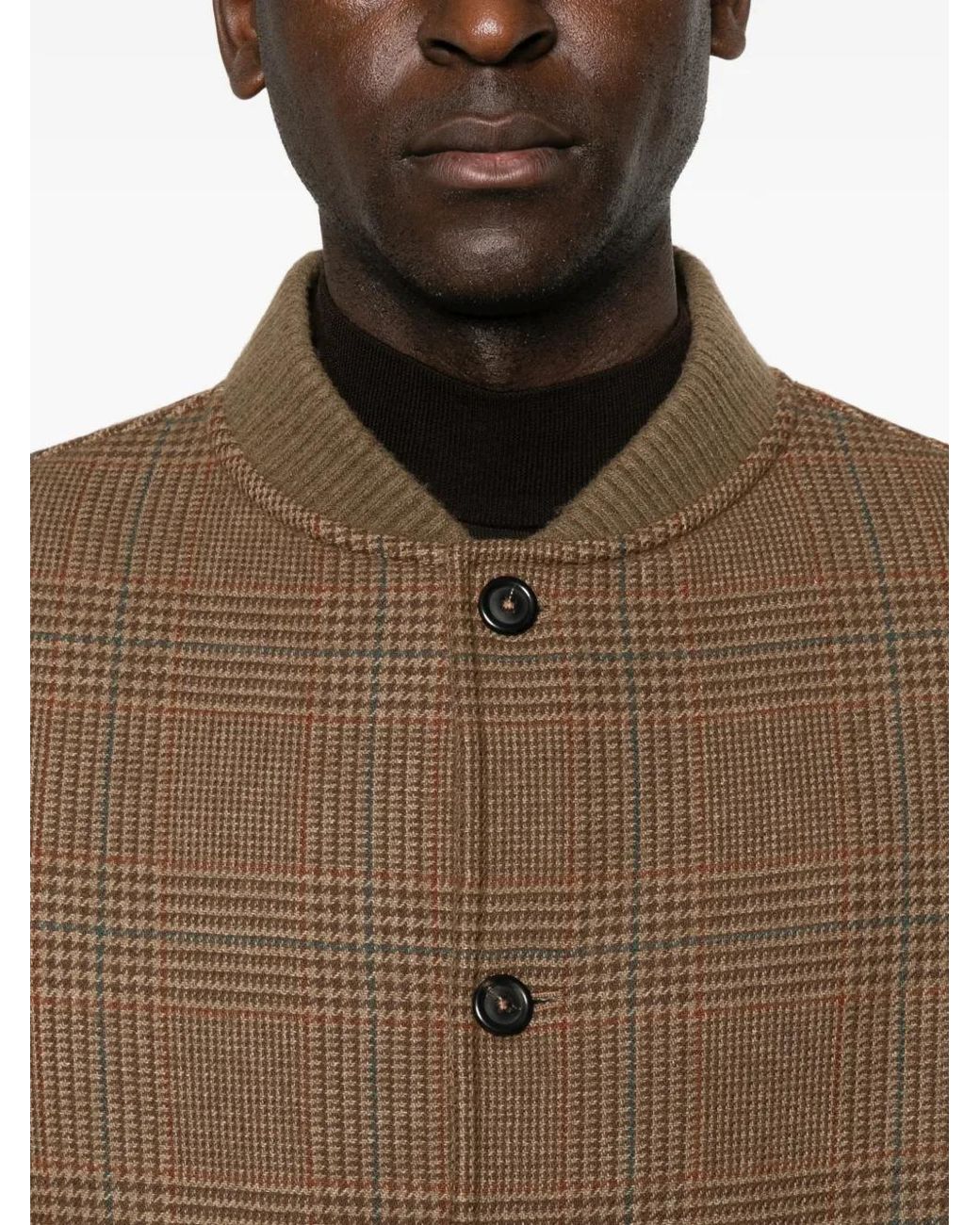 Circolo 1901 Brown Checked Bomber Jacket for men