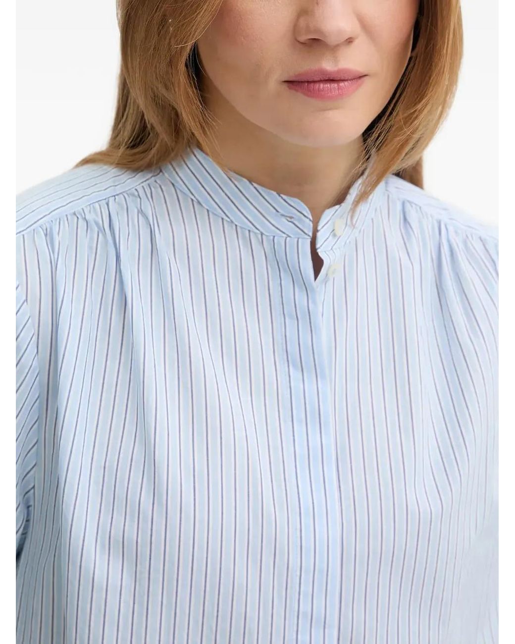 Marc O' Polo Blue Cotton Striped Shirt