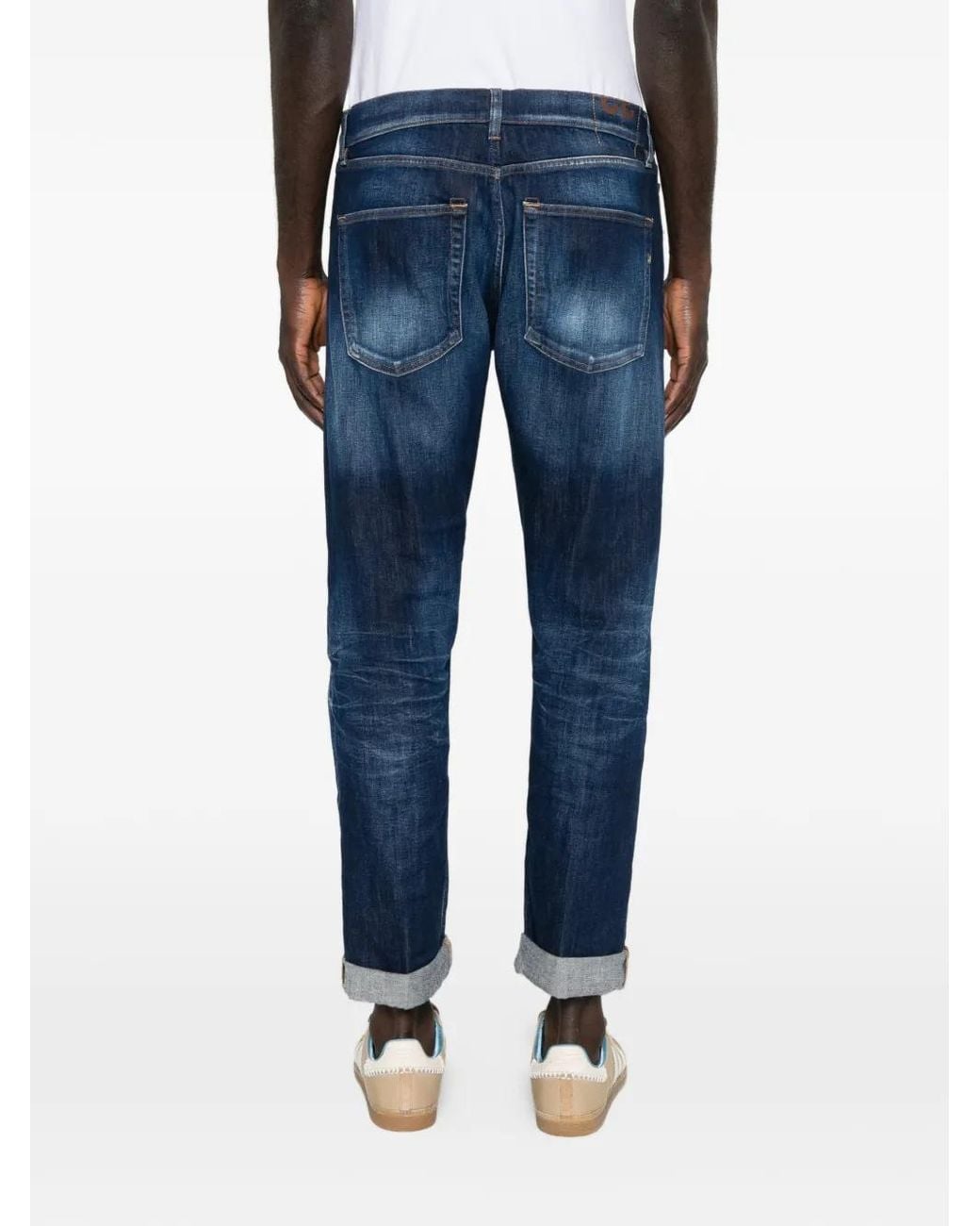 Dondup Blue Button Denim Jeans for men