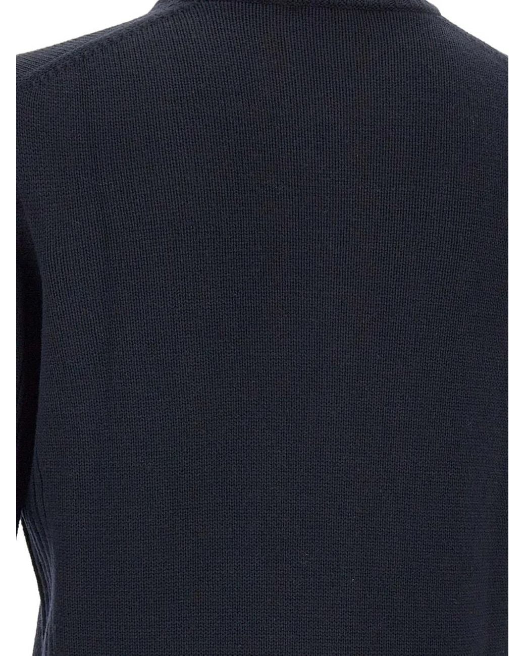 Kangra Geribbeld Vest Met Rits in het Blue voor heren