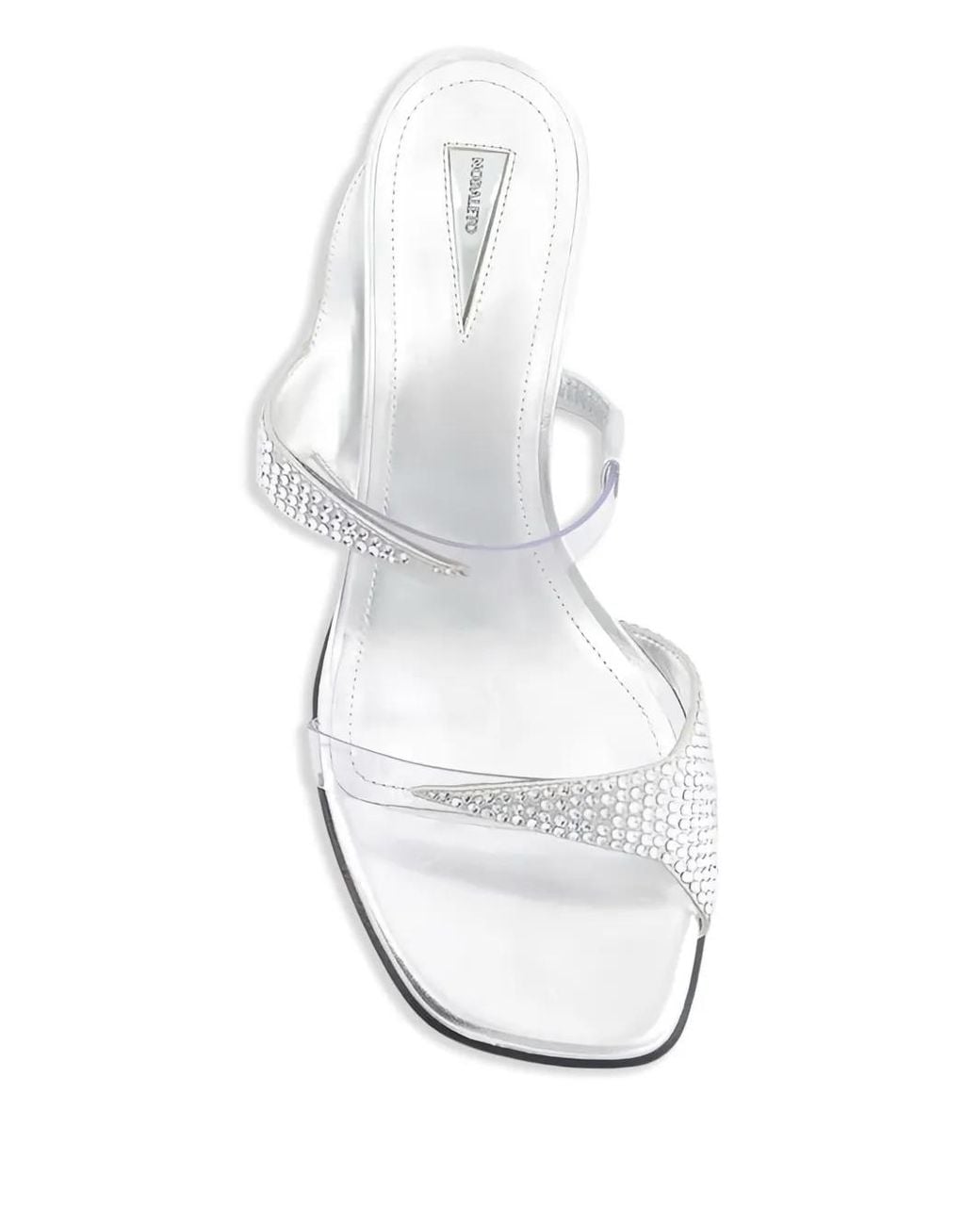 NODALETO White 50Mm Dona Luna Heeled Sandals