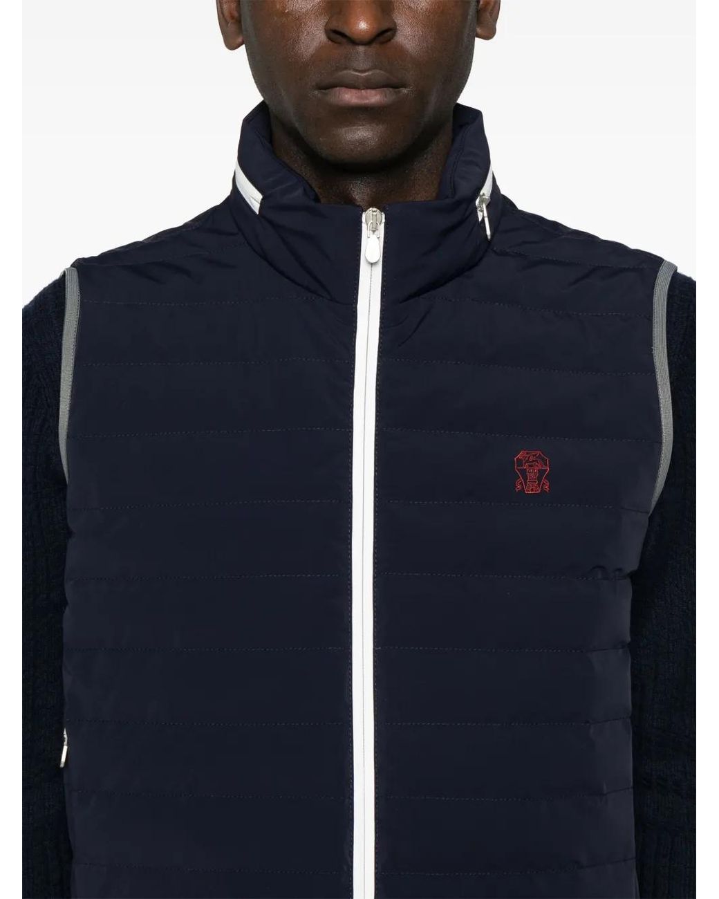 Brunello Cucinelli Bodywarmer in het Blue voor heren