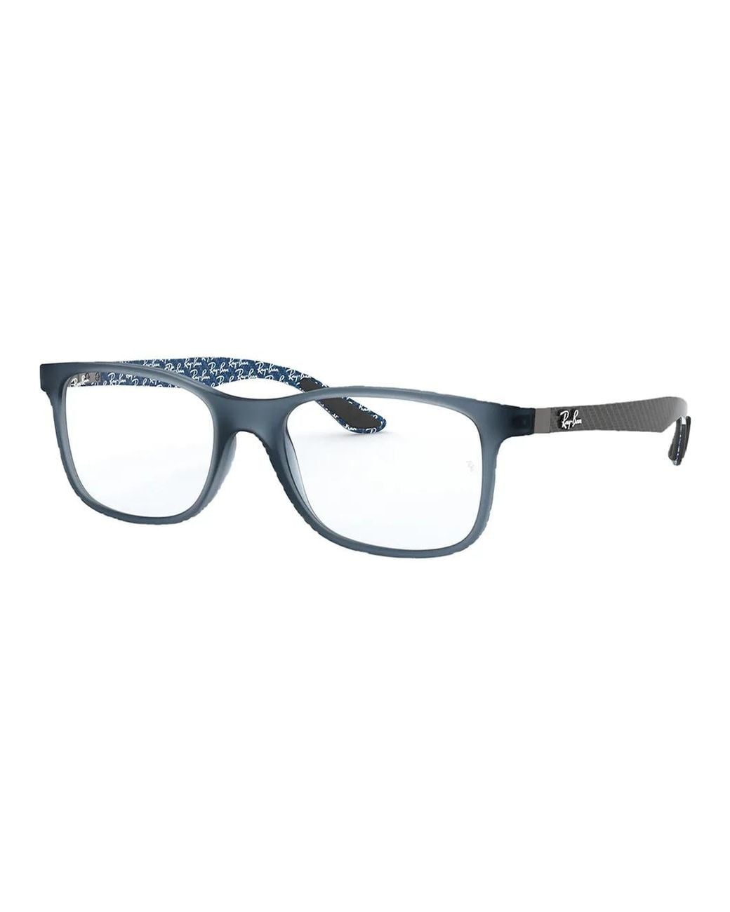 Ray-Ban White Rectangular-Frame Glasses