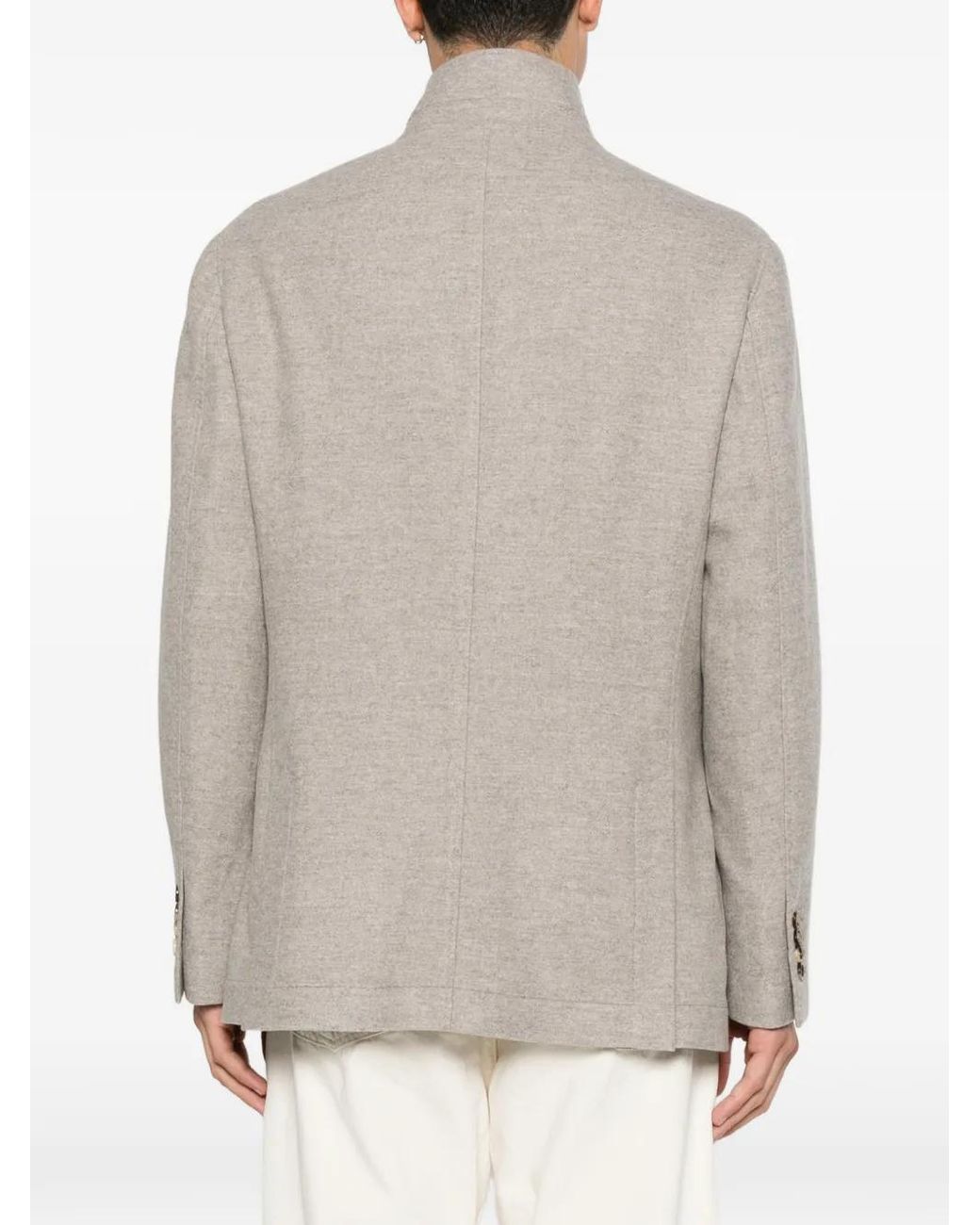 Chaqueta De Cachemira Con Botones Brunello Cucinelli de hombre de color Gray