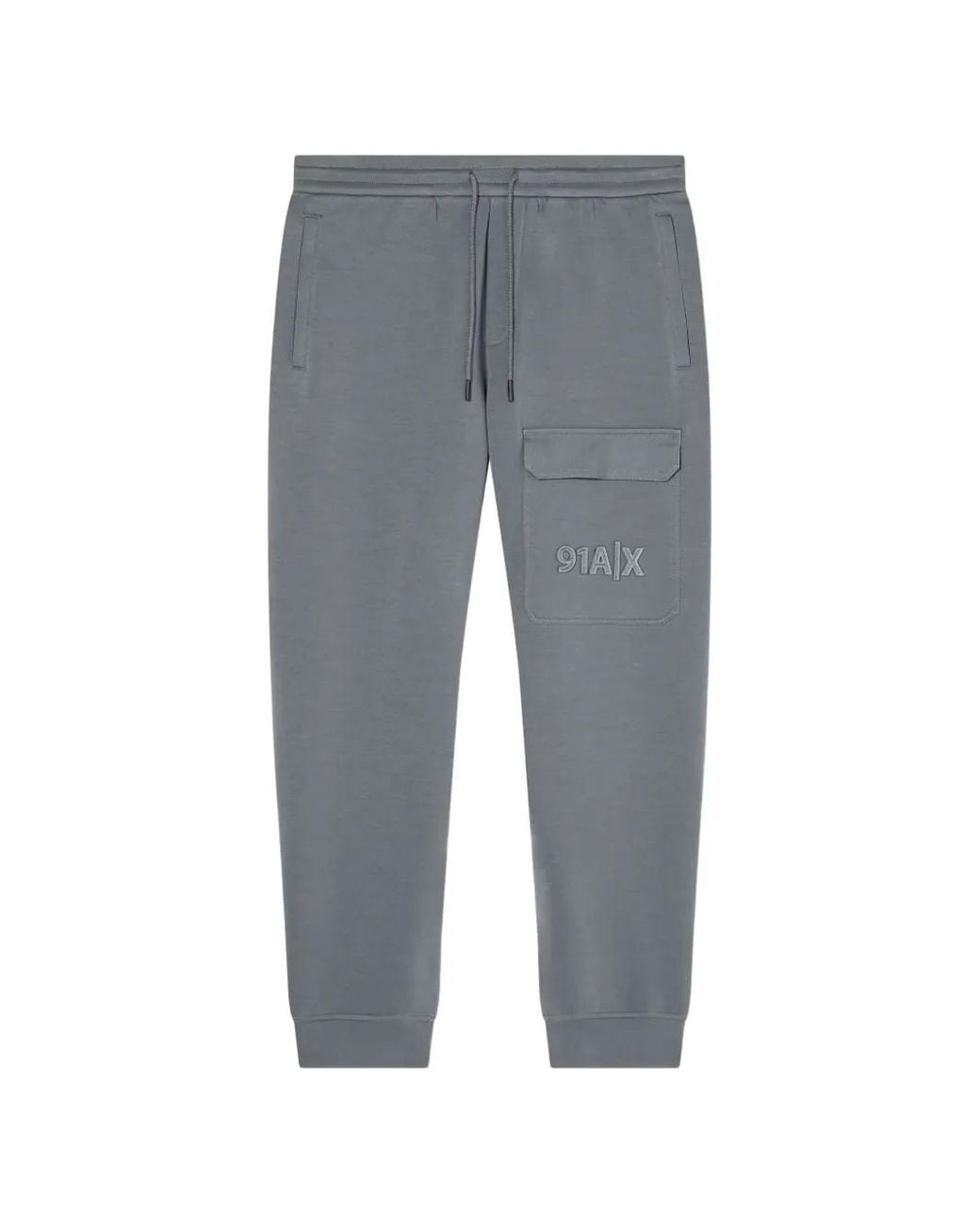 ARMANI EXCHANGE Gray Logo-Patch Track Pants for men