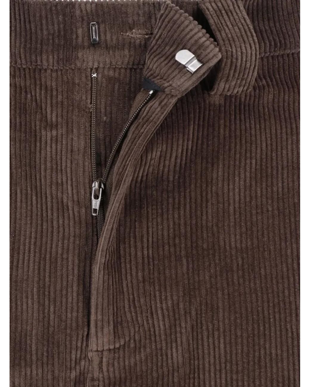 BERNER KUHL Brown Night Dyed Corduroy Trousers for men