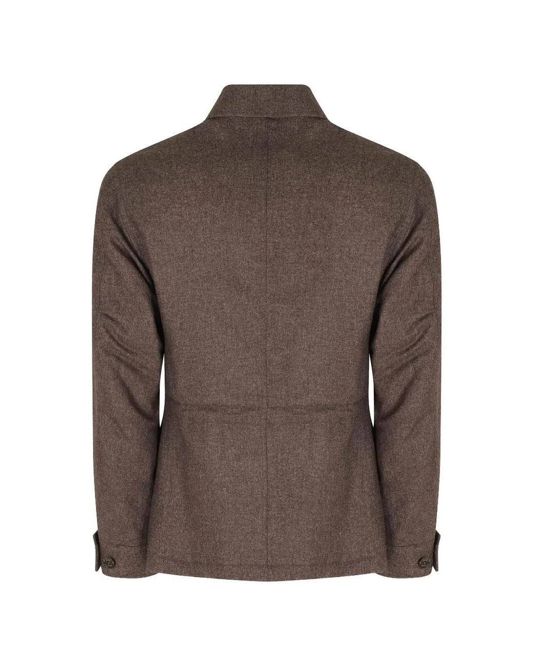 Eleventy Brown Multi-Pocket Coat for men