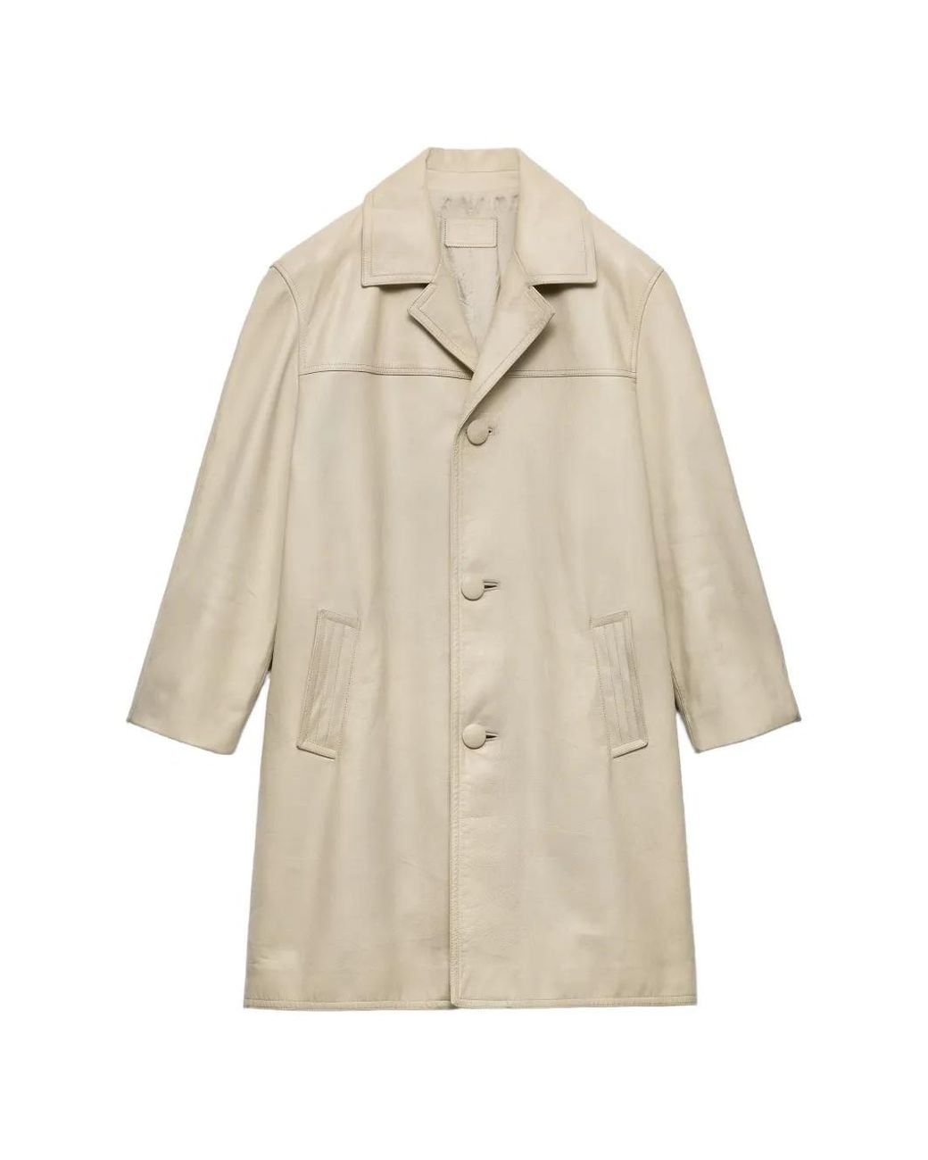 Prada Natural Leather Coat for men