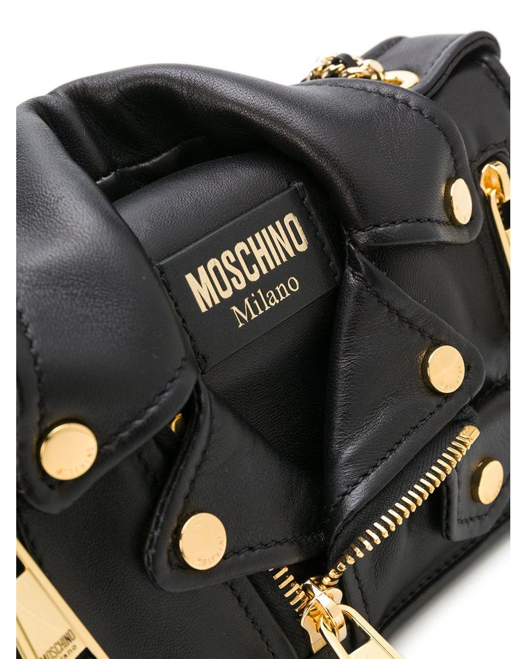 moschino biker crossbody bolsa