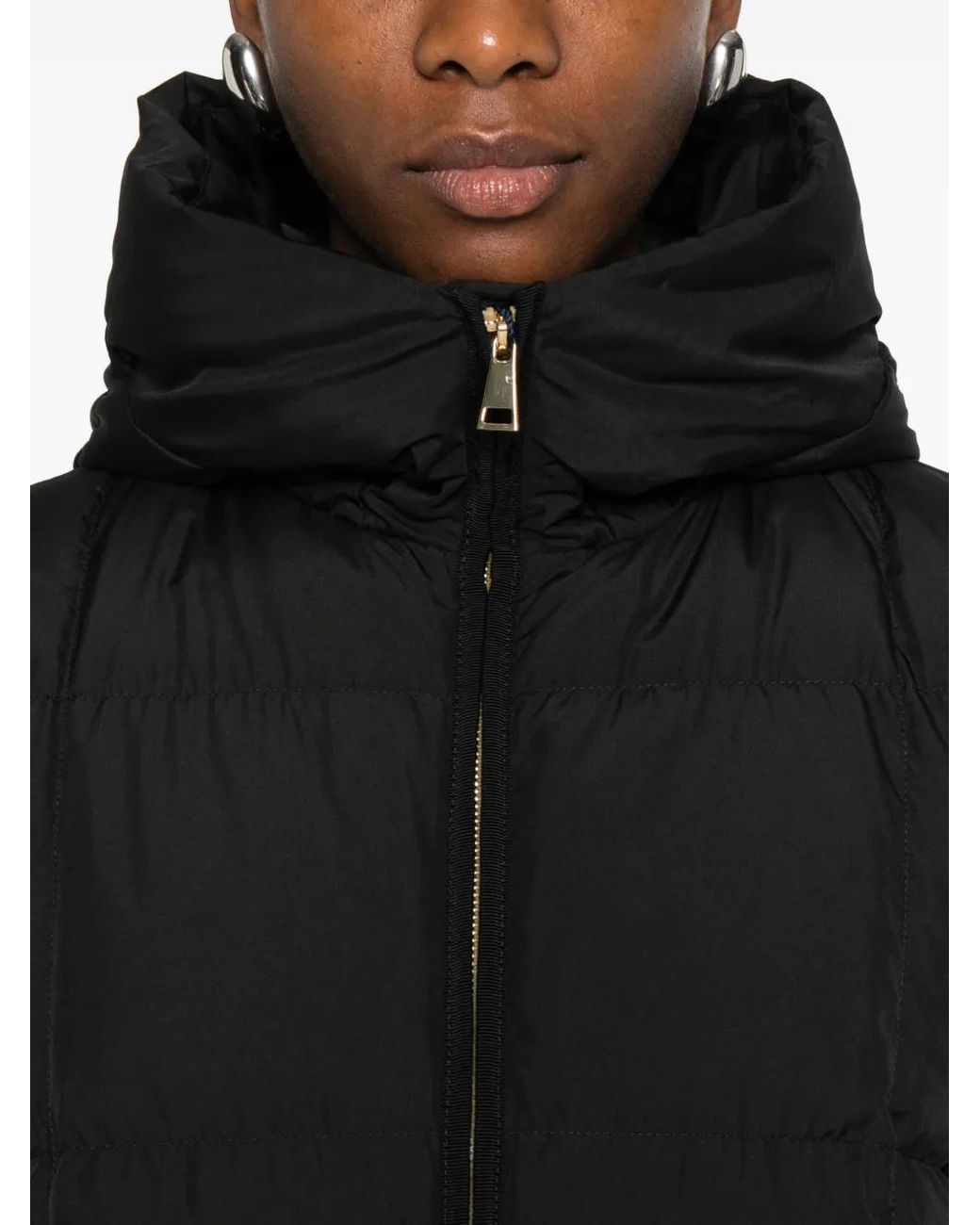 Moncler Black Darbon Quilted Hooded Jacket