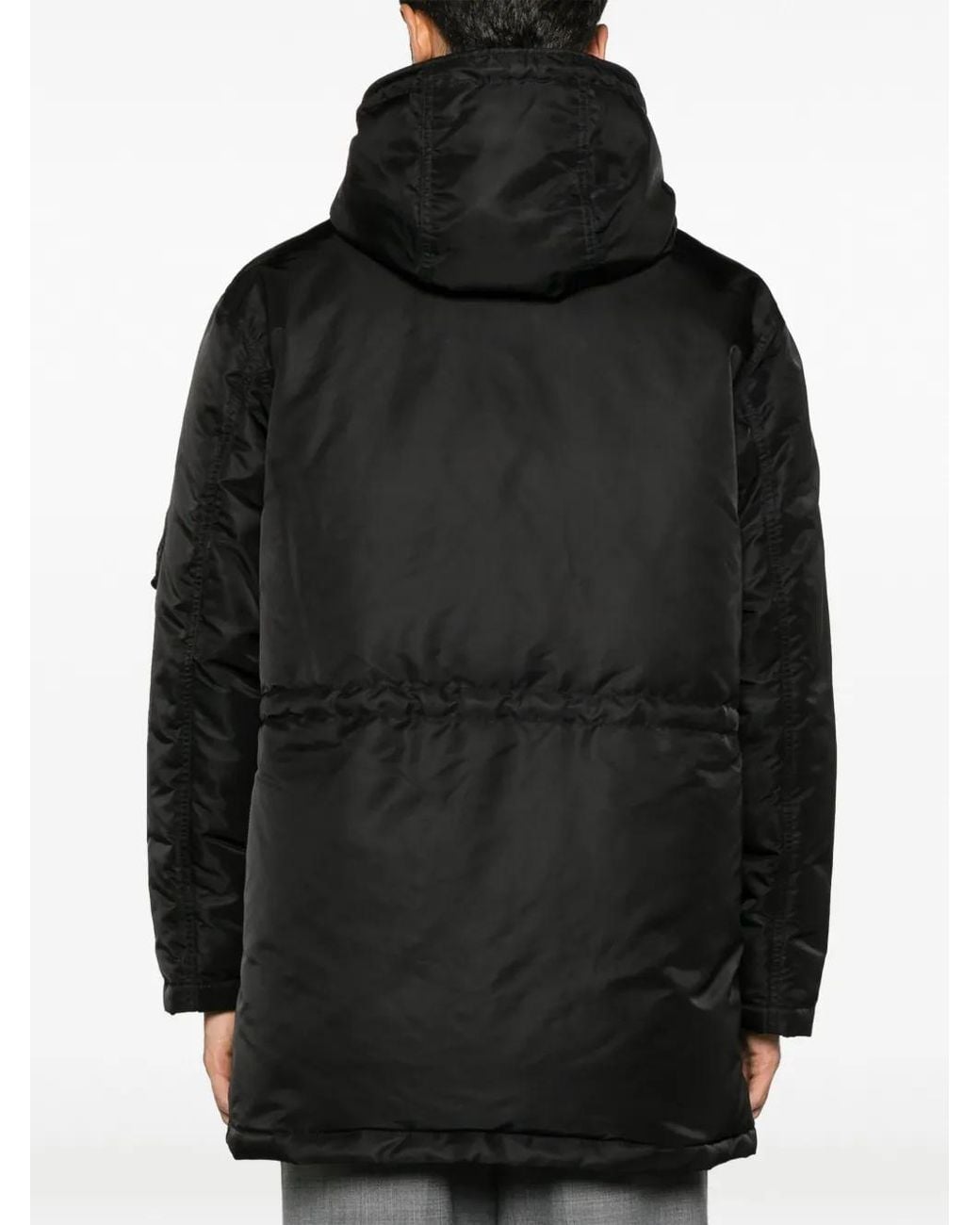 Theory Black Padded Hooded Jacket for men