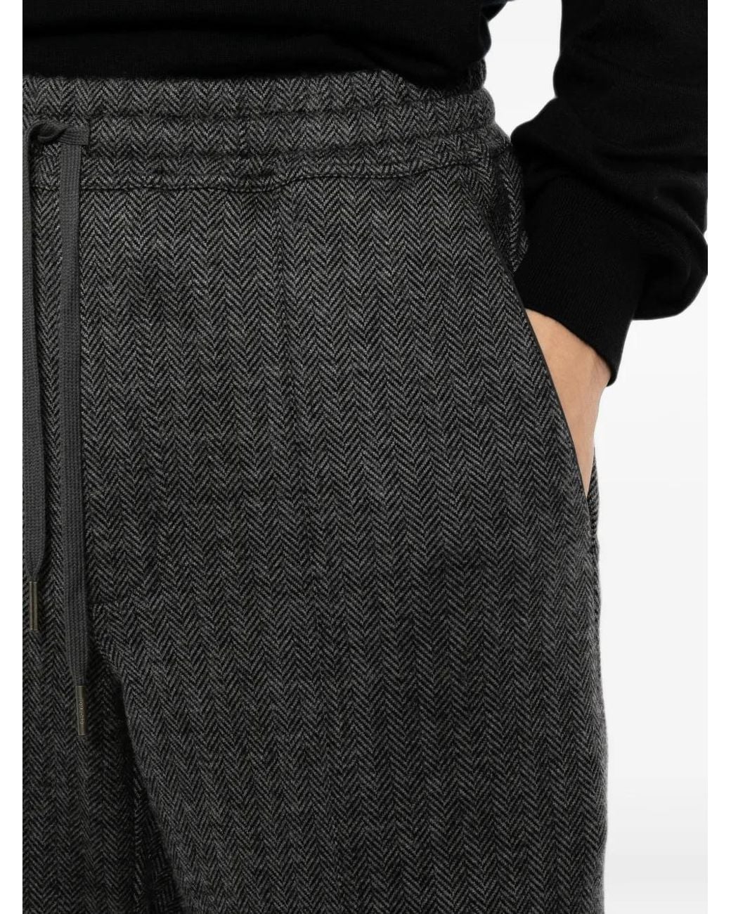 Tom Ford Gray Herringbone Lounge Pants for men