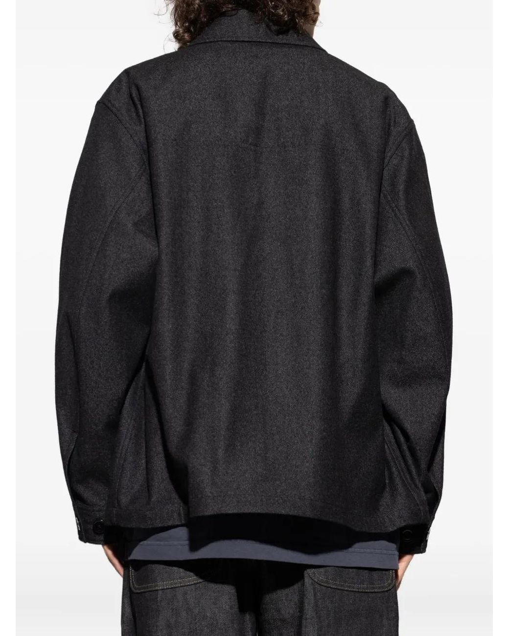 Lemaire Blue Buttoned Pocket Jacket for men