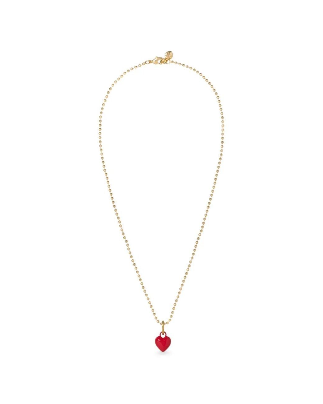 Roxanne Assoulin White Itsy Bitsy Heart-Charm Necklace