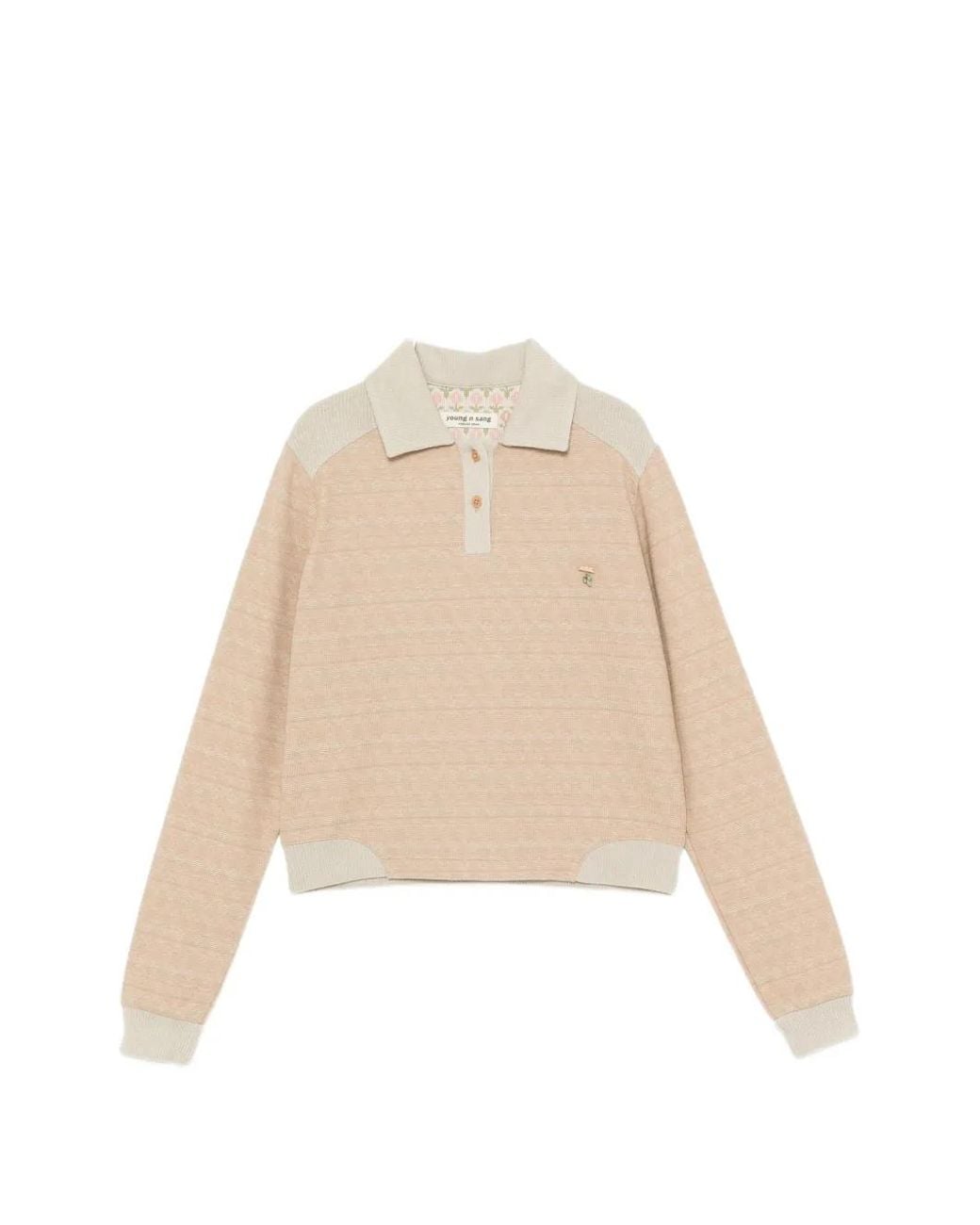 young n sang Natural Beaded Polo for men
