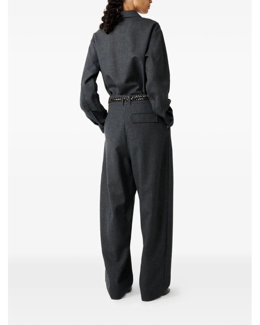 Studio Nicholson Black Half-Placket Drop-Shoulder Pinole Shirt