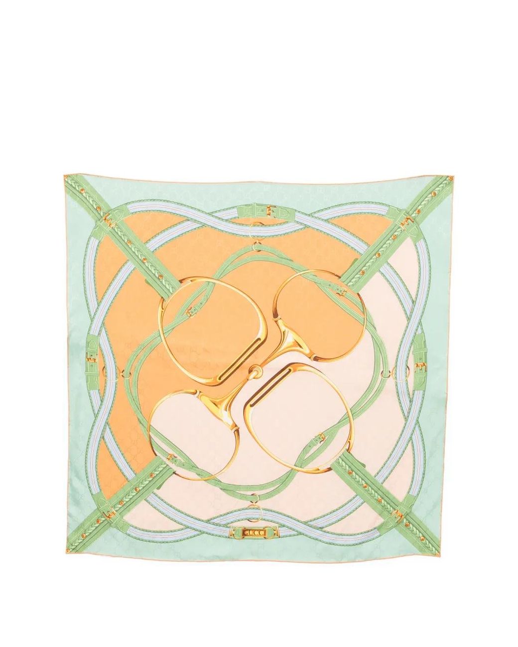 Gucci Yellow Gg-Jacquard Silk Scarf