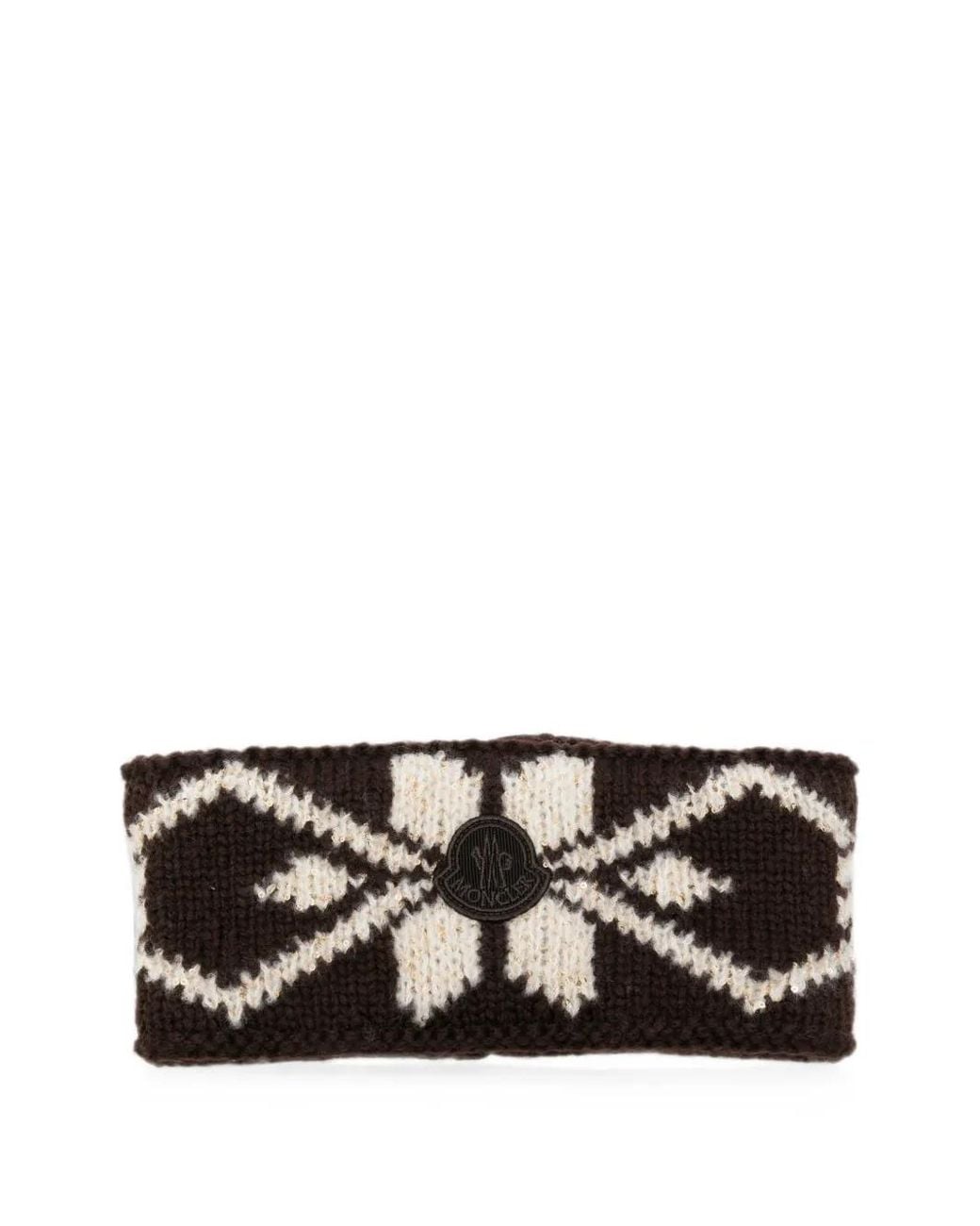 Moncler Black Intarsia-Knit Sequin-Embellished Headband