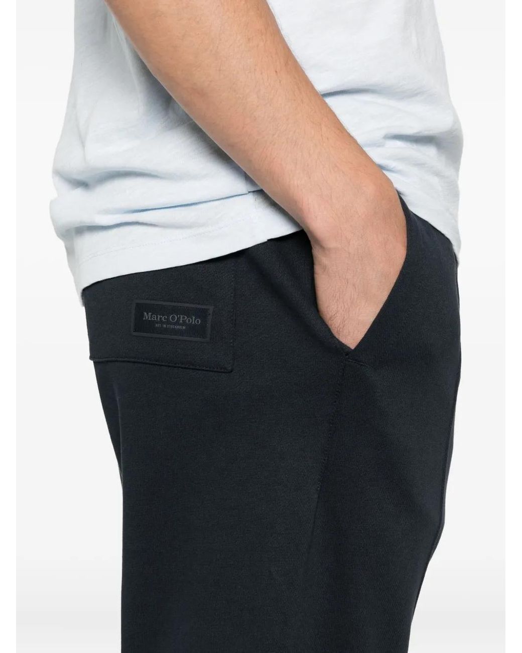 Marc O' Polo Blue Cotton Track Trousers for men
