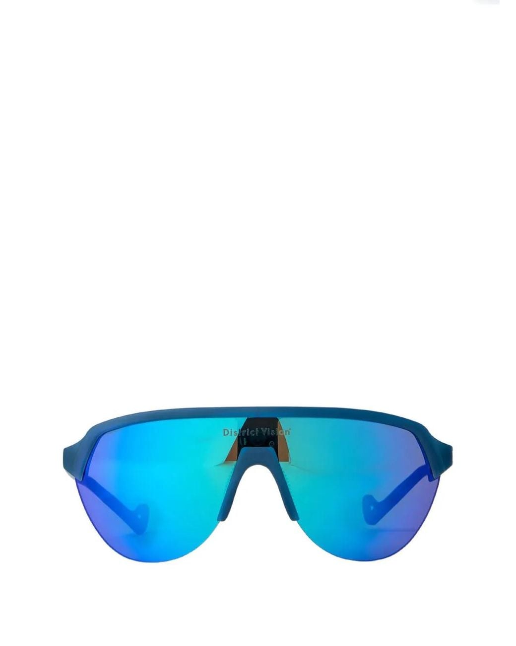 District Vision Blue Shield-Frame Sunglasses