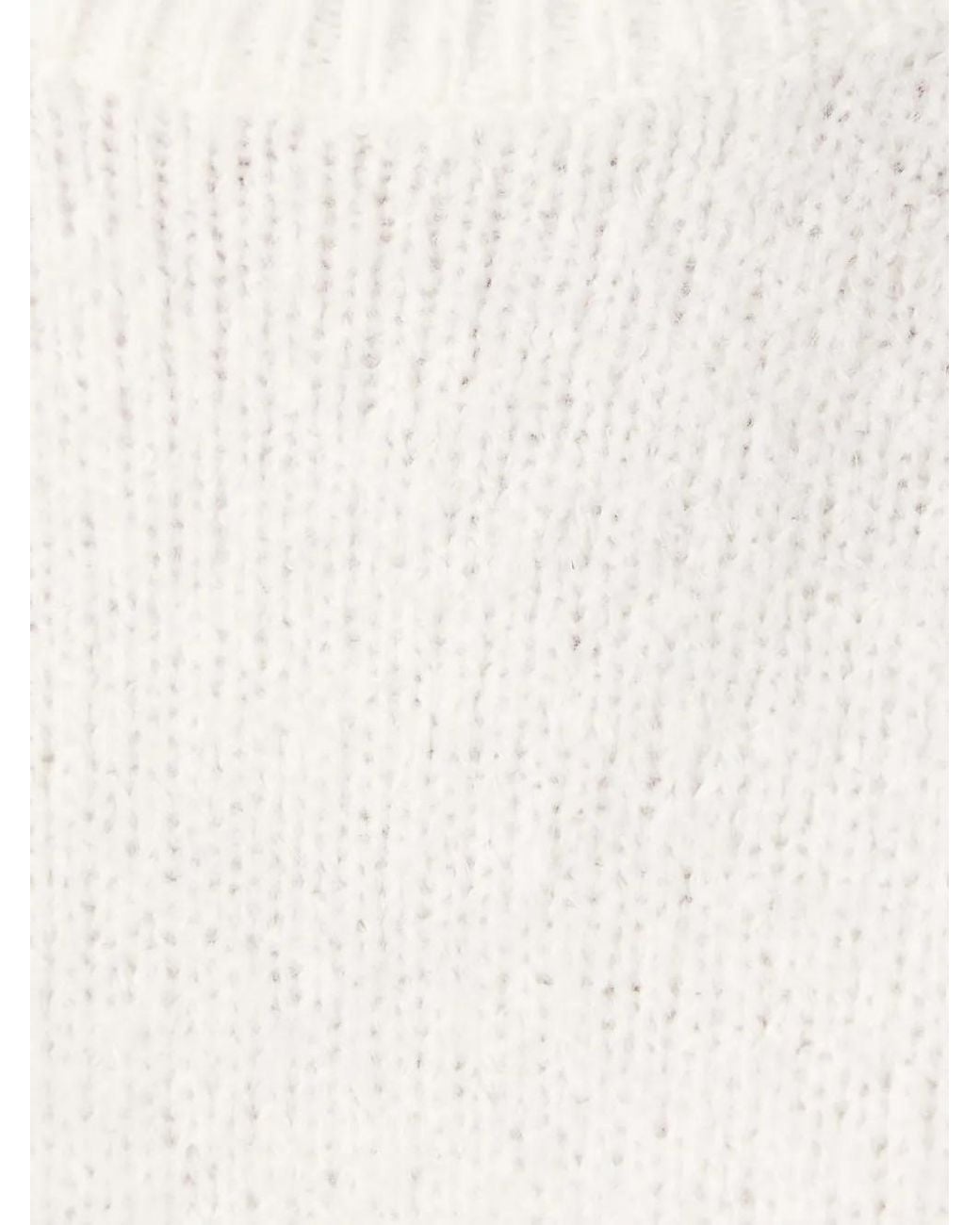 Fracomina White Crew-Neck Long-Sleeve Sweater