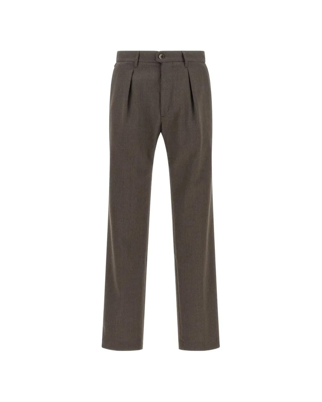 Incotex Gray Pantalon Droit À Plis Et Taille Ajustable for men