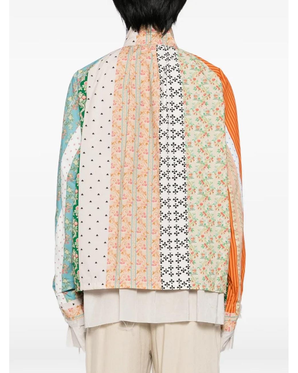 Midorikawa White Floral-Print Jacket for men