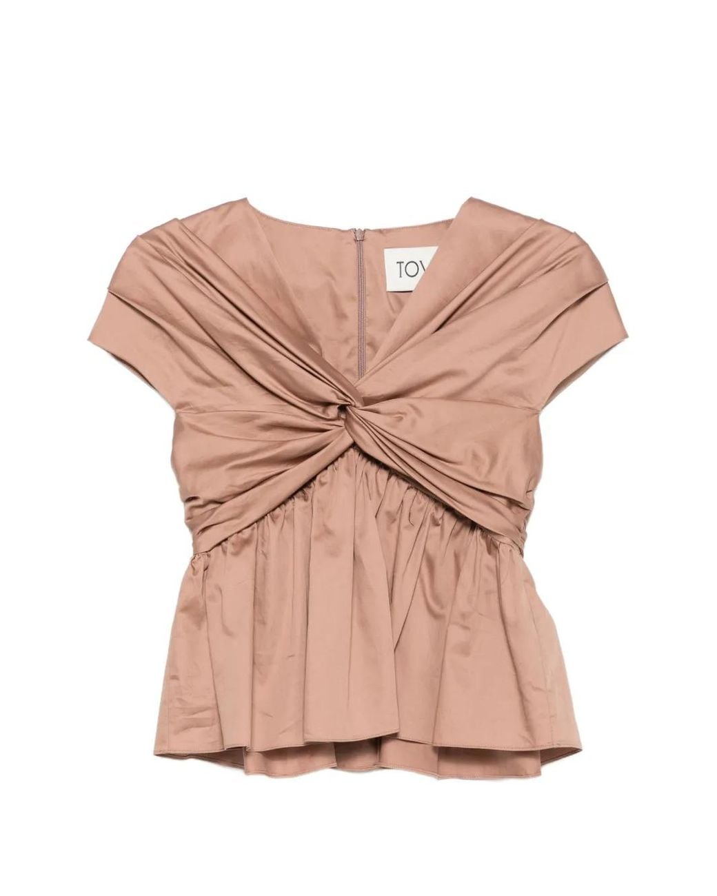 TOVE Pink Ruhi Twisted-Detail Top
